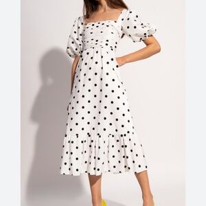 NWT SELF PORTRAIT POLKA DOT MIDI DRESS